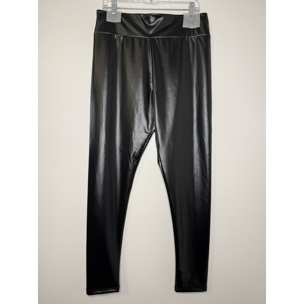 Killstar Haunted Vampiress Leggings Black Faux Patent Vegan Leather Goth XXL